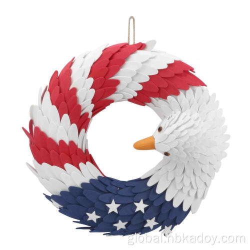 PATRIOTIC WREATH FOR INDEPENDENCE DAY DECORATION INDEPENDENCE DAY WREATH DECORATION Manufactory
